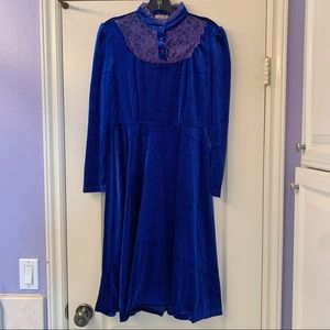 Women’s Vintage Blue A-Line Dress